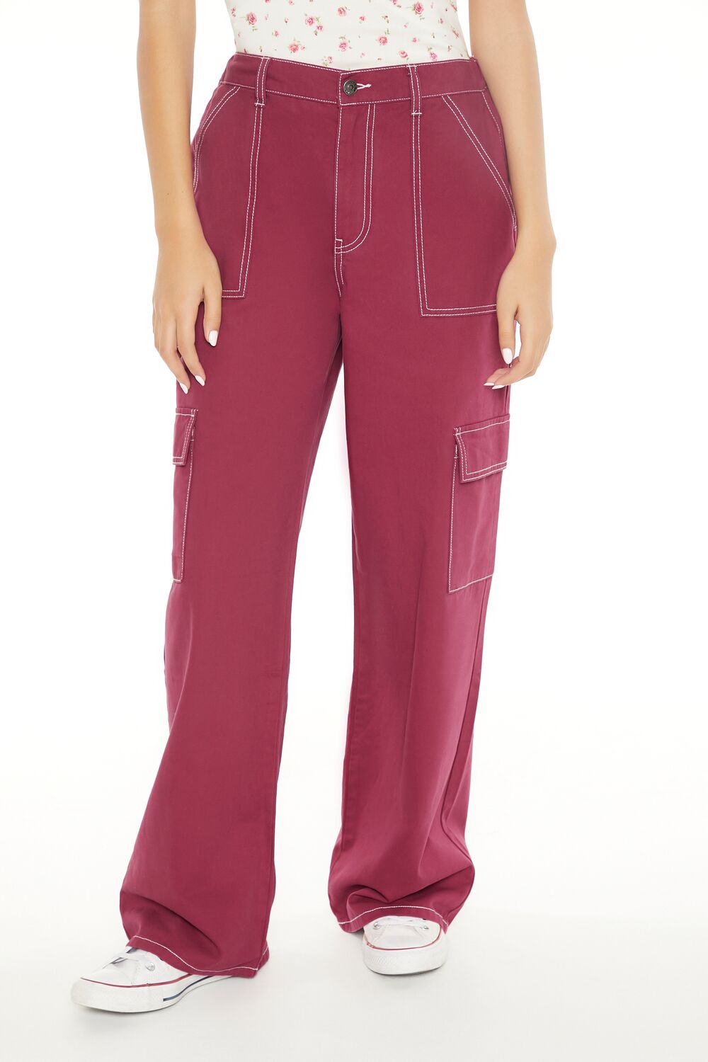 Twill Straight Cargo Pants | Forever 21 Women