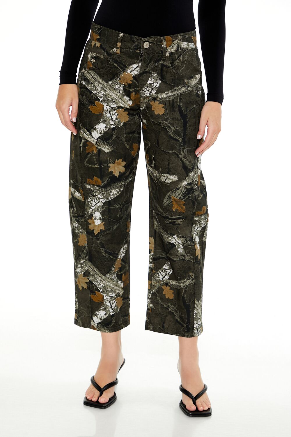 Leaf Camo Print Twill Pants | Forever 21 Women