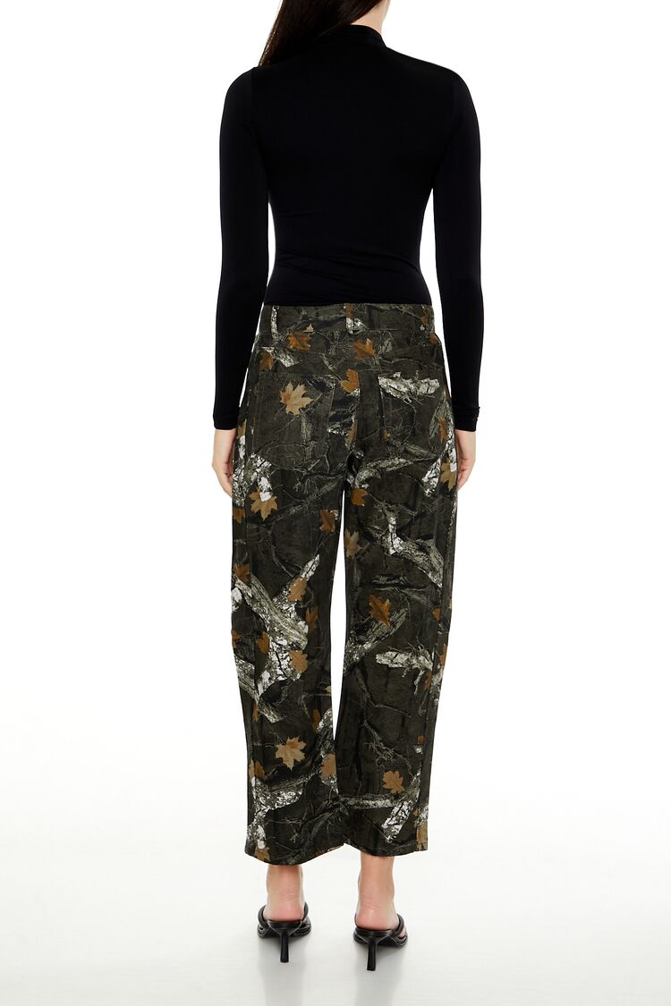 Leaf Camo Print Twill Pants | Forever 21 Women