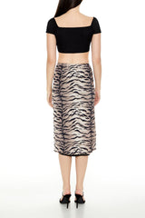 Mesh Tiger Print Midi Skirt | Forever 21 Women