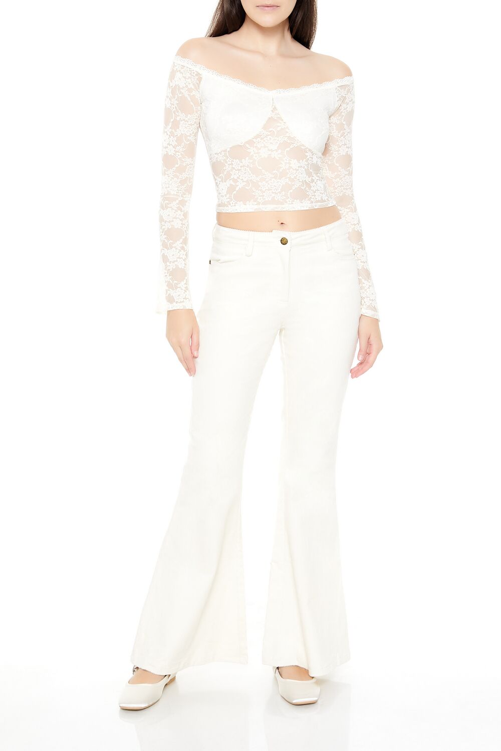 Corduroy Mid-Rise Flare Pants | Forever 21 Women