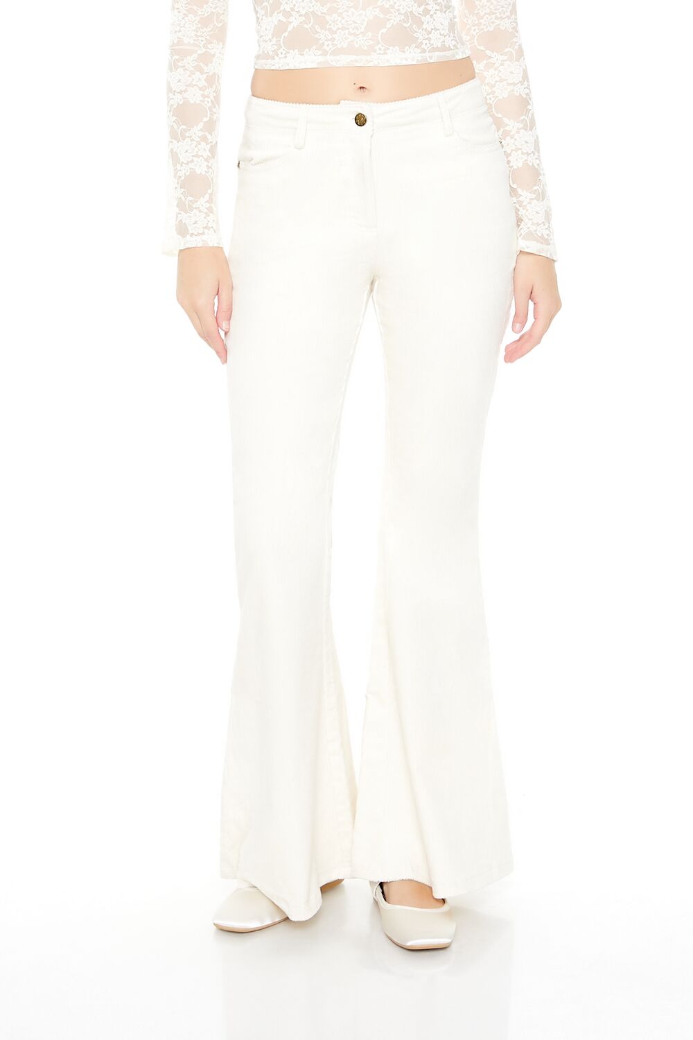 Corduroy Mid-Rise Flare Pants | Forever 21 Women