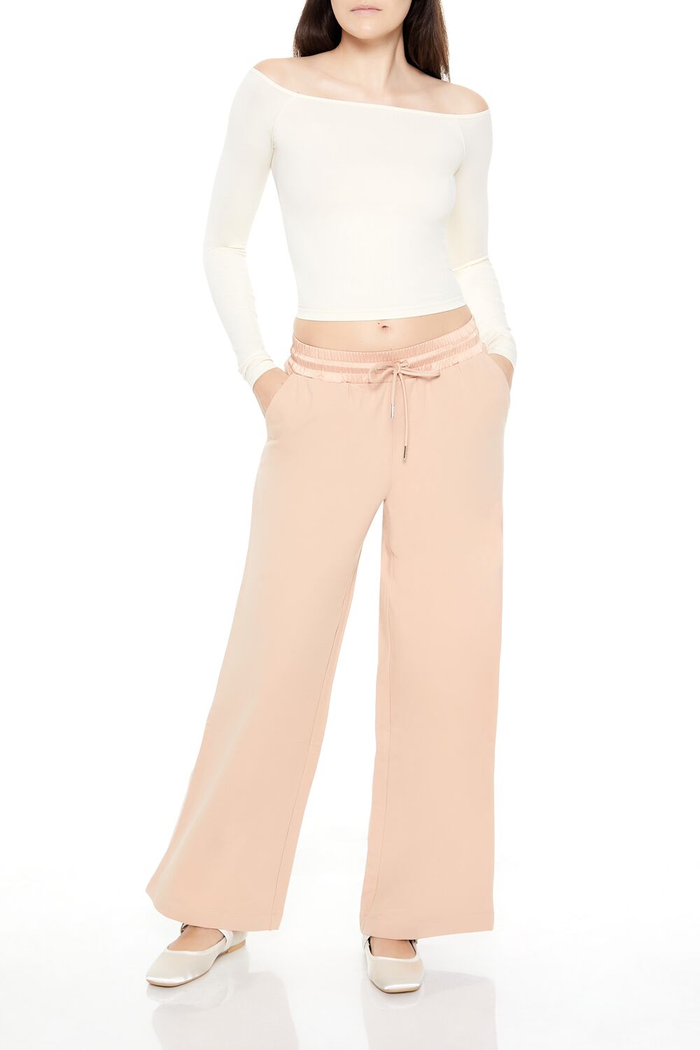 Satin Mid-Rise Wide-Leg Pants | Forever 21 Women