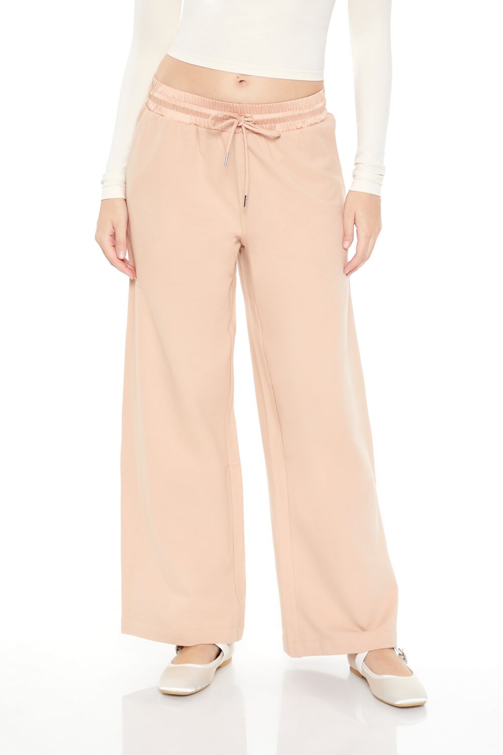 Satin Mid-Rise Wide-Leg Pants | Forever 21 Women