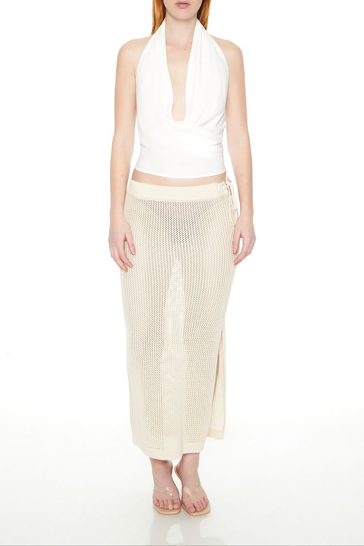 Crochet Lace-Up Maxi Skirt | Forever 21 Women