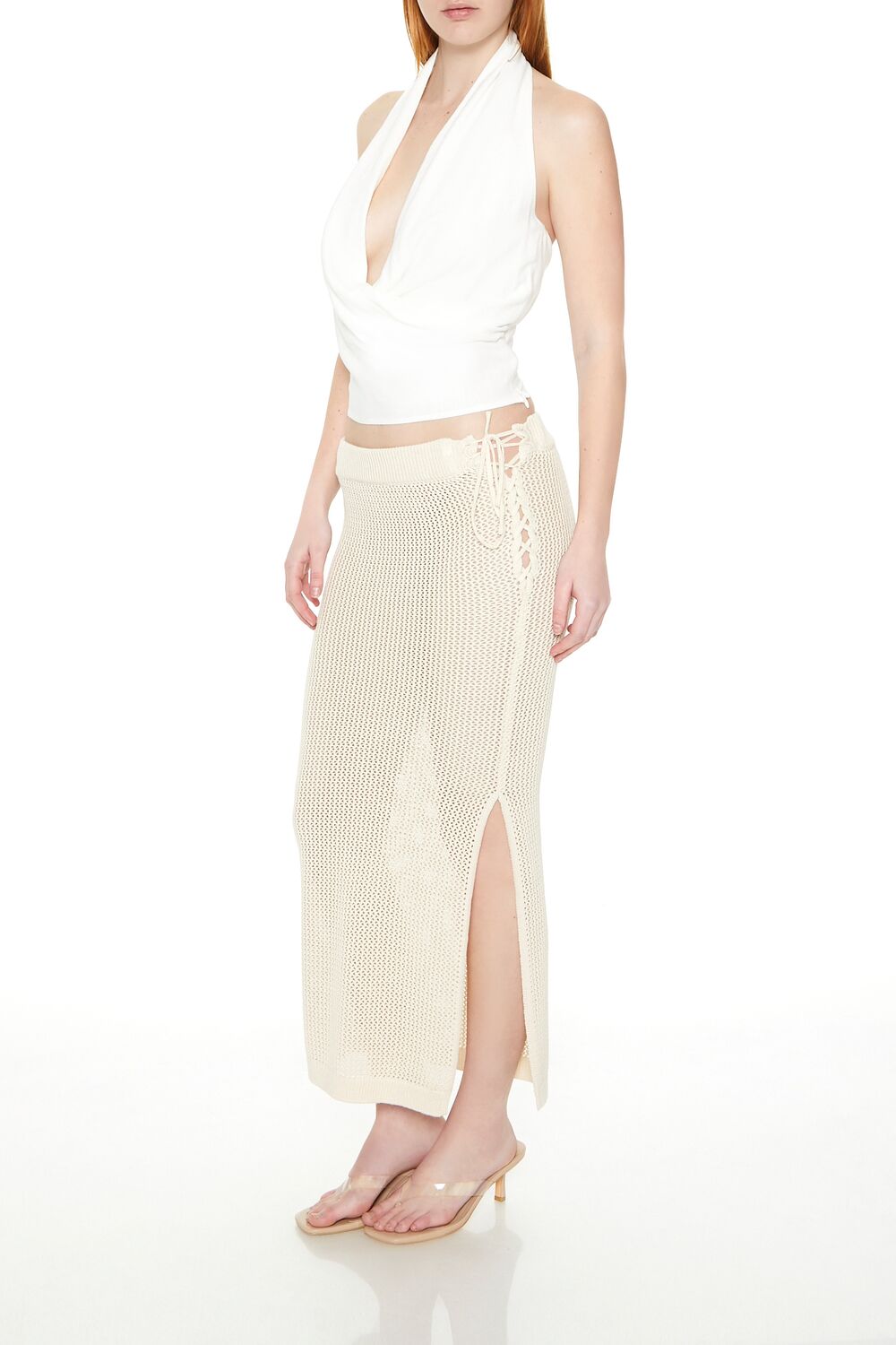Crochet Lace-Up Maxi Skirt | Forever 21 Women