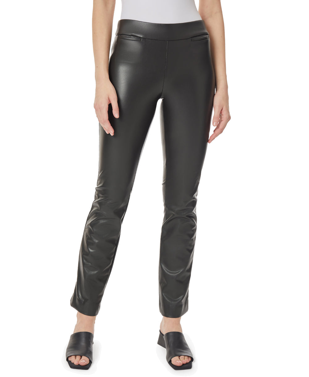 Vegan Leather Pull On Bootleg Pant | Forever 21 Women