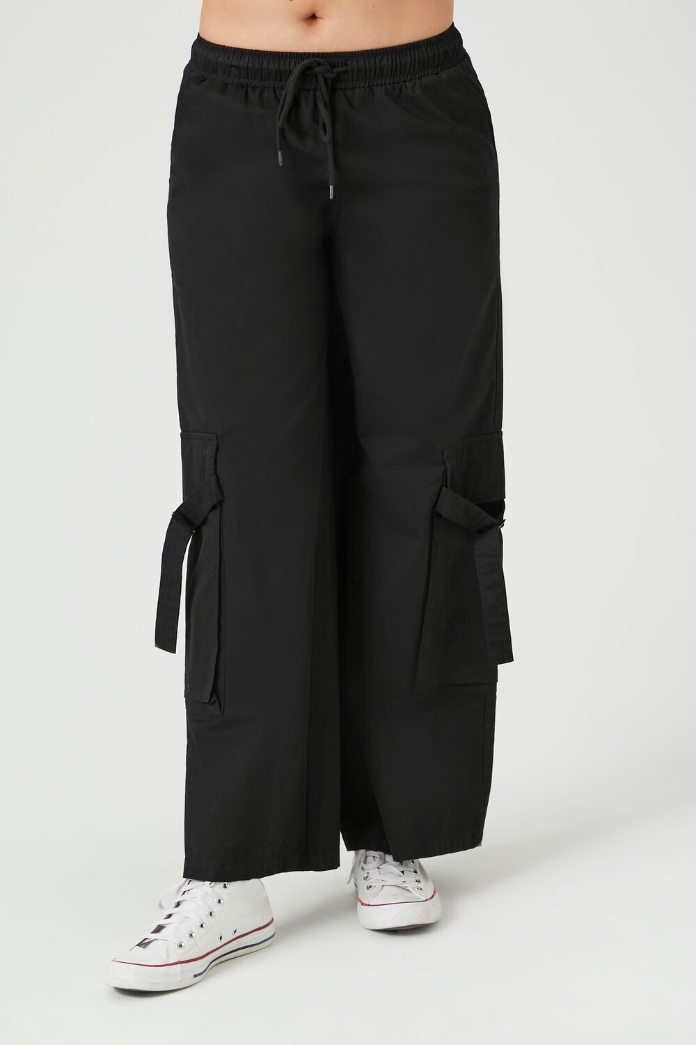 Twill High-Rise Utility Pants | Forever 21 Women