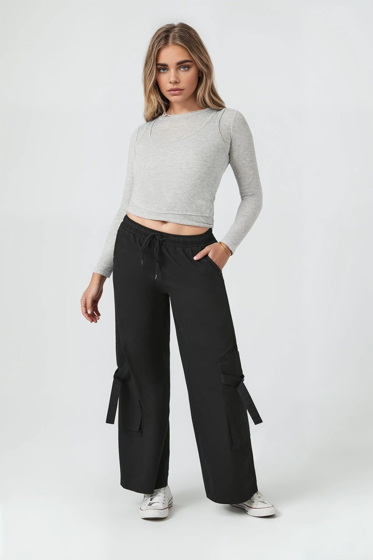 Twill High-Rise Utility Pants | Forever 21 Women