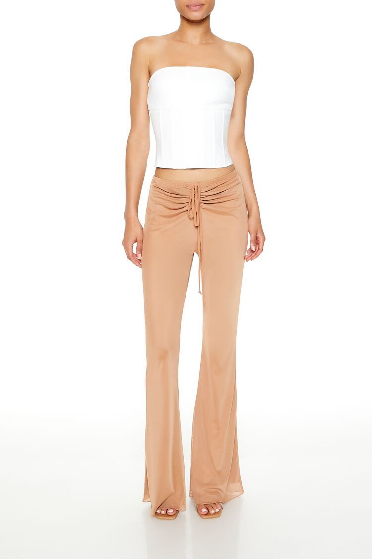 Ruched Drawstring Mesh Pants | Forever 21 Women