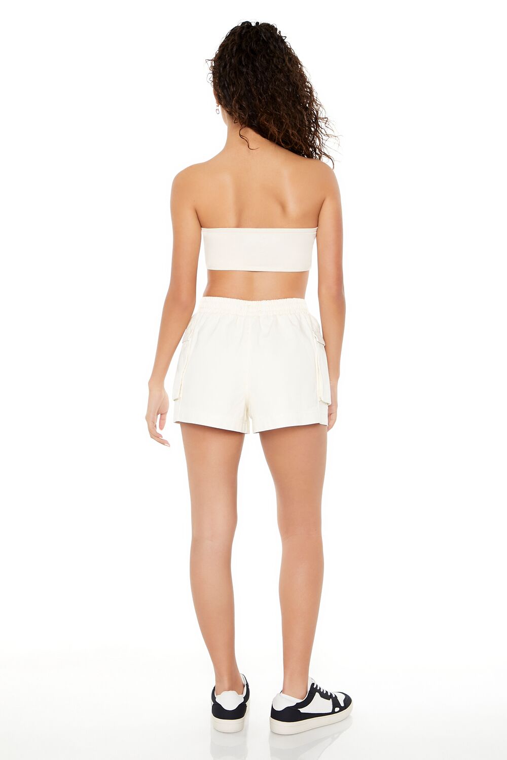 Twill High-Rise Cargo Shorts | Forever 21 Women