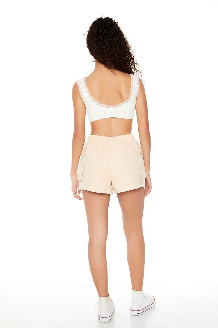 Twill High-Rise Cargo Shorts | Forever 21 Women