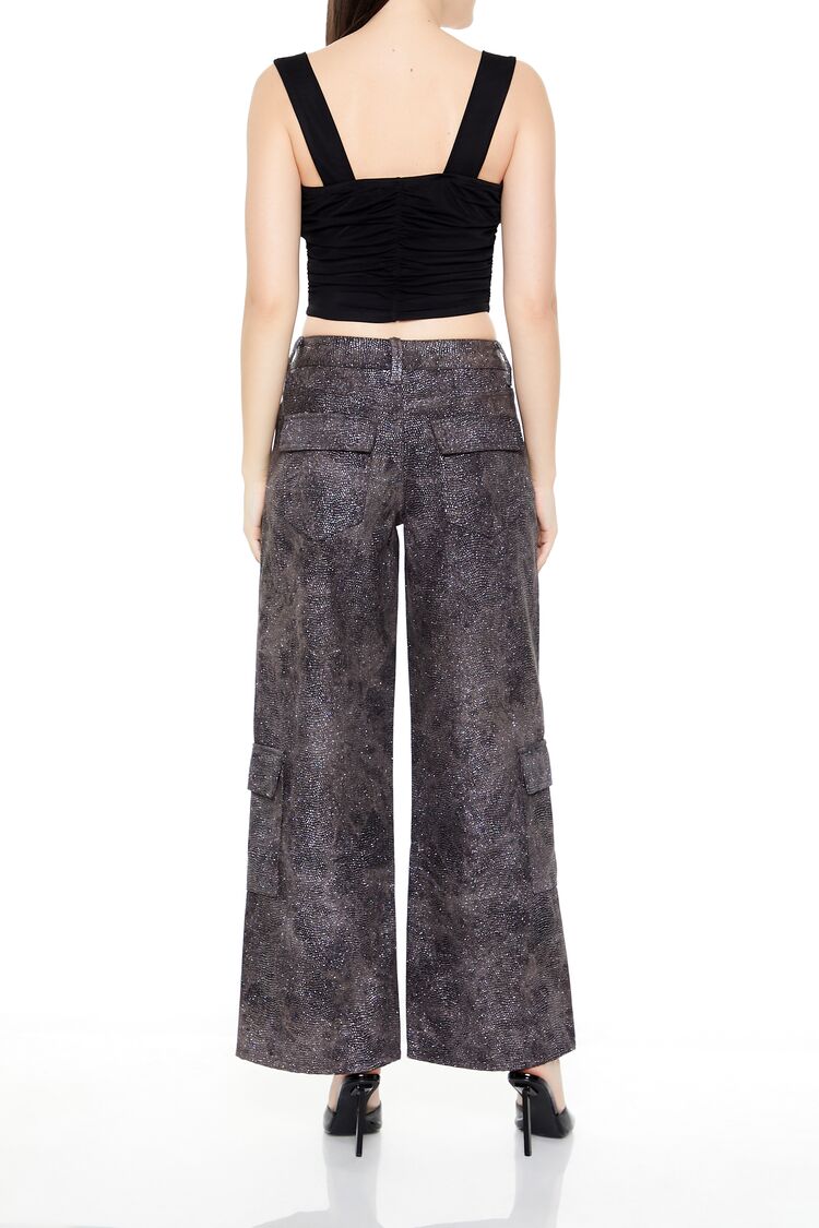 Rhinestone Mid-Rise Cargo Pants | Forever 21 Women