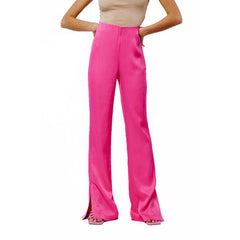 Safia Split Hem Satin Pants | Forever 21 Women