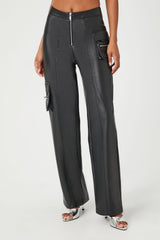 Faux Leather Cargo Ankle Pants | Forever 21 Women
