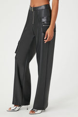 Faux Leather Cargo Ankle Pants | Forever 21 Women
