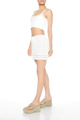 Scalloped Crochet Mini Skirt | Forever 21 Women