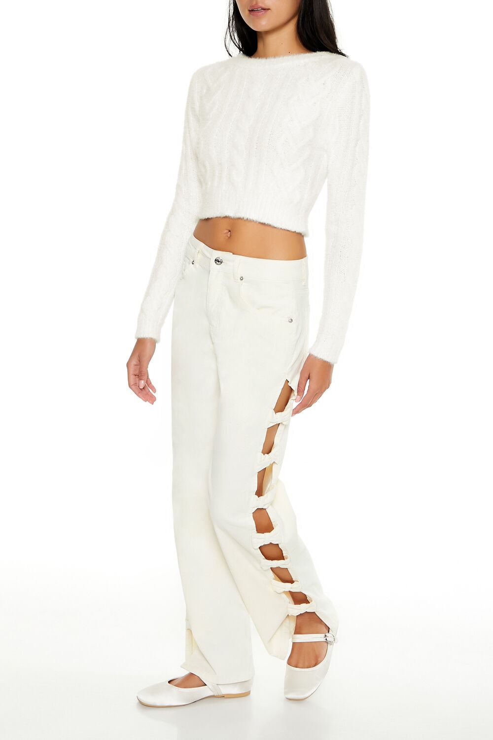 Bow Velvet Cutout Pants | Forever 21 Women