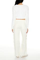 Bow Velvet Cutout Pants | Forever 21 Women