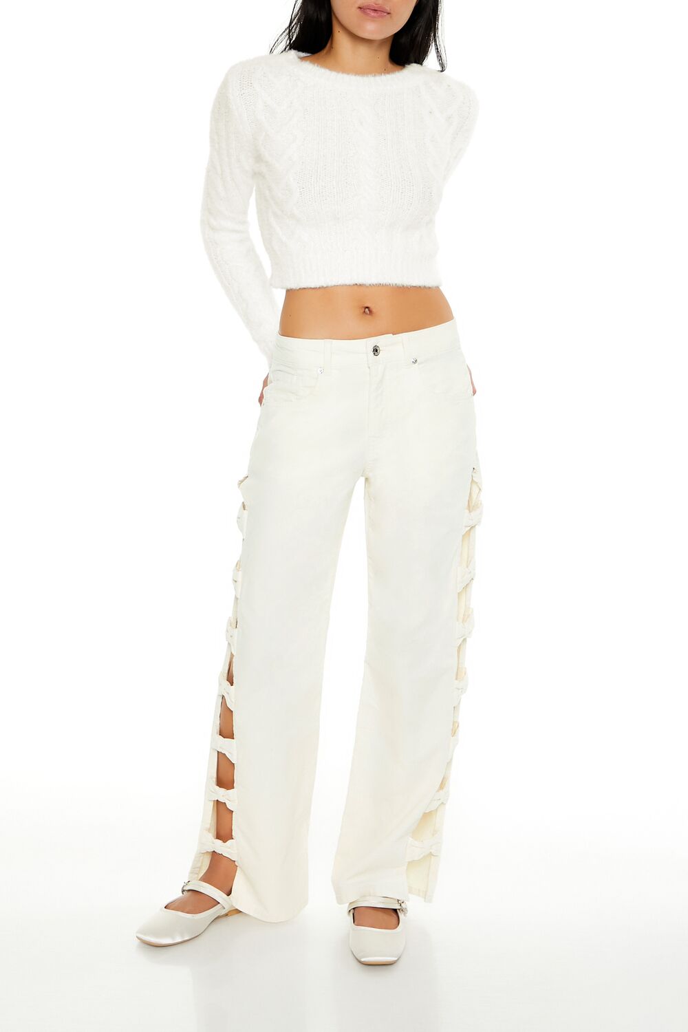 Bow Velvet Cutout Pants | Forever 21 Women