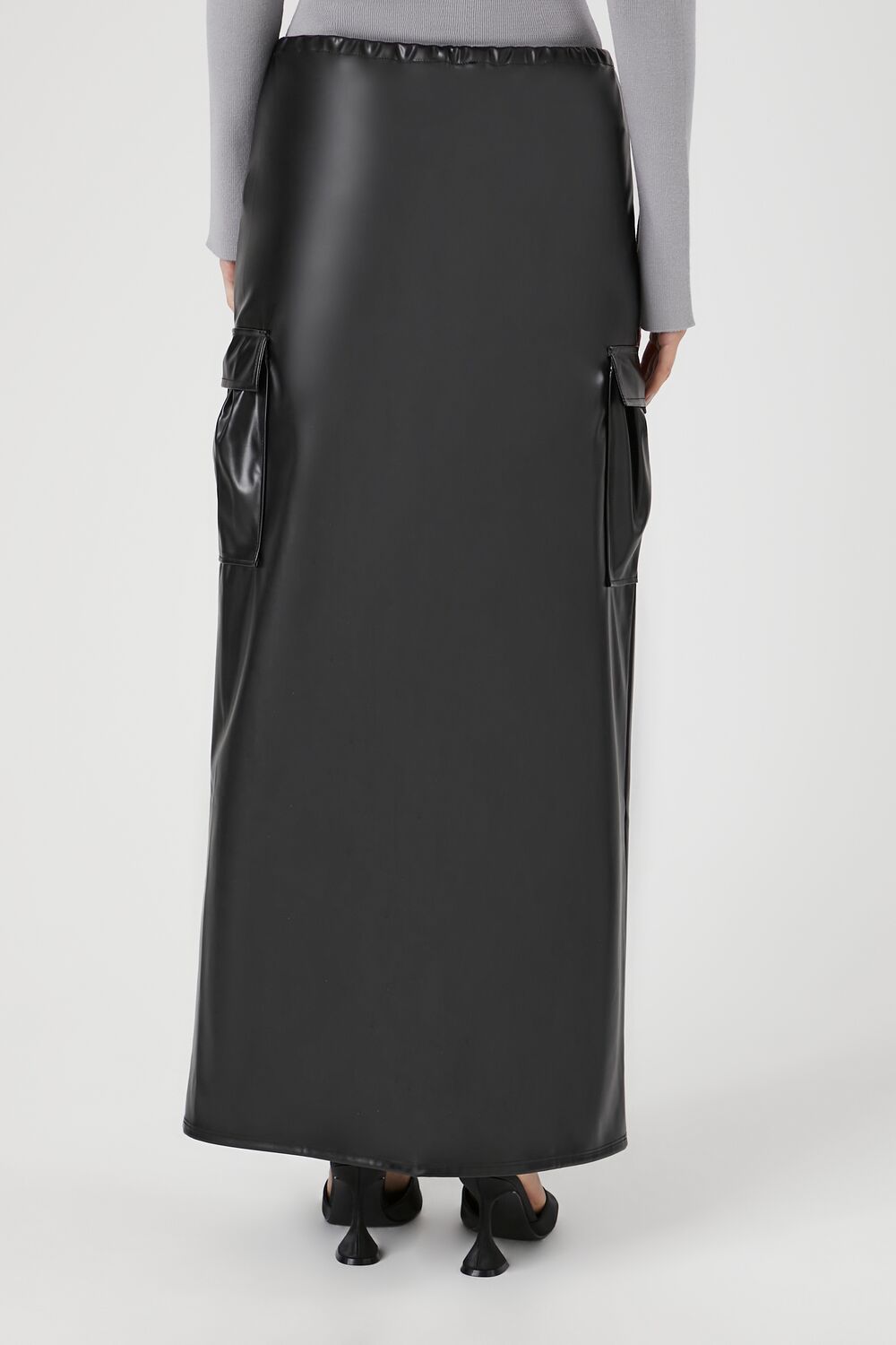 Faux Leather Toggle Drawstring Midi Skirt | Forever 21 Women
