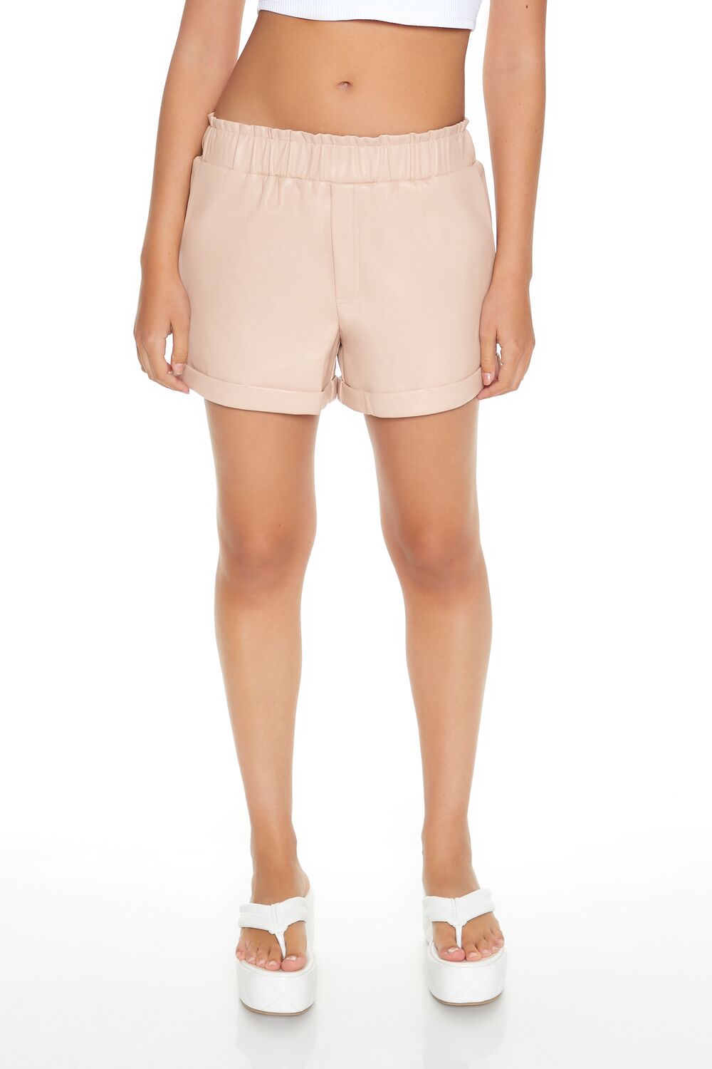 Faux Leather High-Waist Shorts | Forever 21 Women
