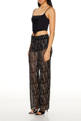 Glitter High-Rise Straight Pants | Forever 21 Women
