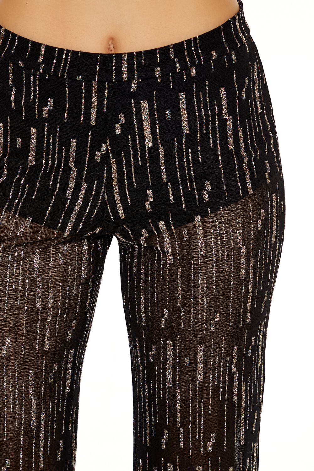 Glitter High-Rise Straight Pants | Forever 21 Women