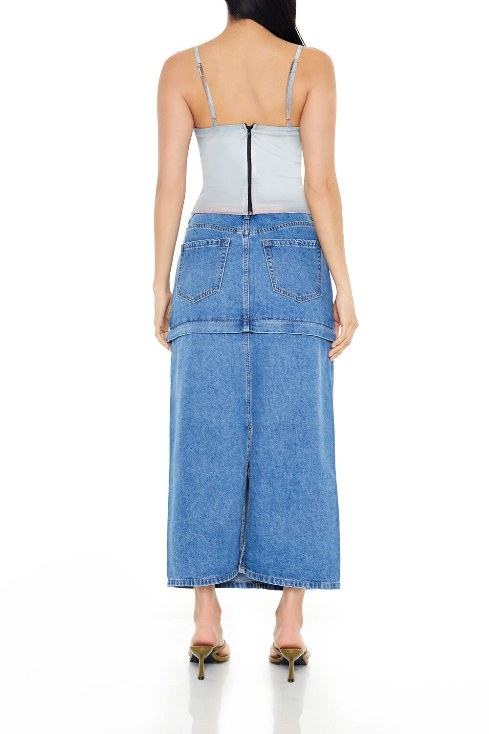 Convertible Denim Maxi Skirt | Forever 21 Women