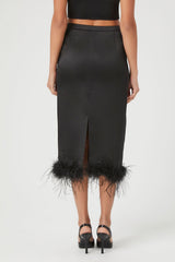 Feather-Trim Maxi Skirt | Forever 21 Women