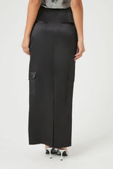 Satin Cargo Maxi Skirt | Forever 21 Women