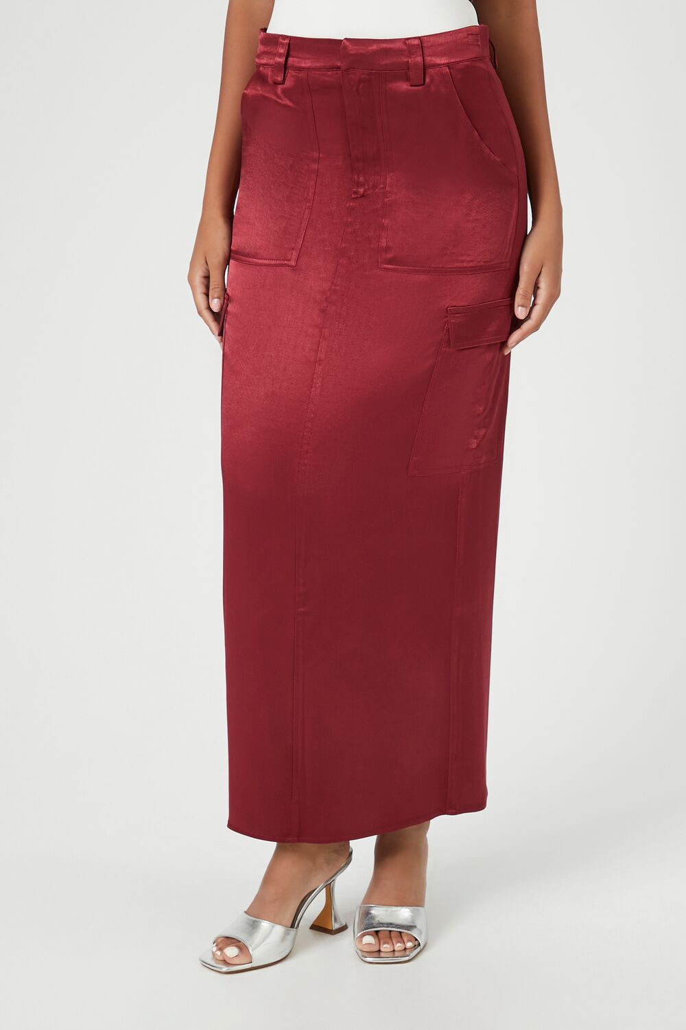 Satin Slit Midi Skirt | Forever 21 Women