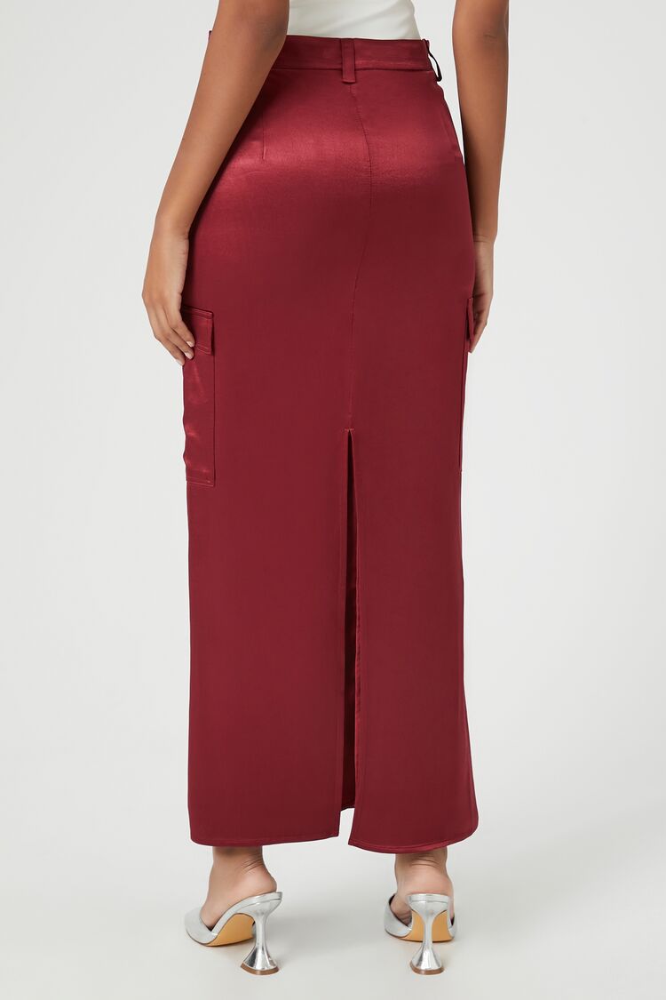 Satin Slit Midi Skirt | Forever 21 Women