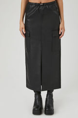 Faux Leather Maxi Slit Skirt | Forever 21 Women