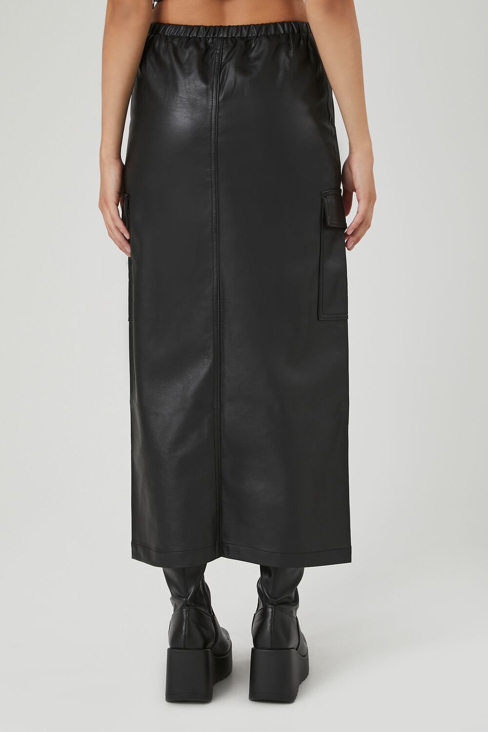 Faux Leather Maxi Slit Skirt | Forever 21 Women
