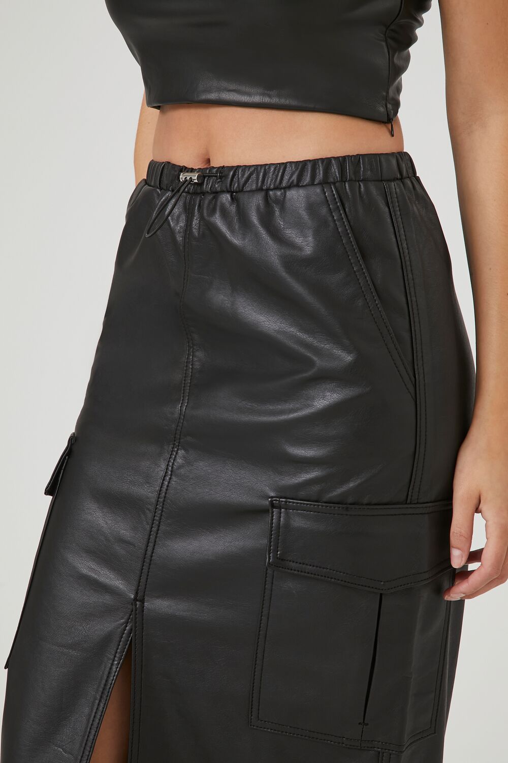 Faux Leather Maxi Slit Skirt | Forever 21 Women