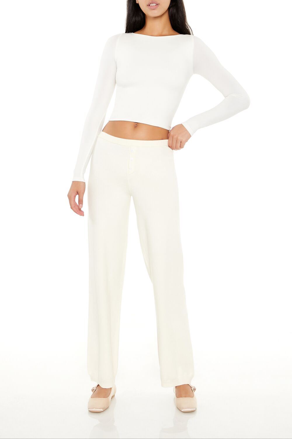 Sweater-Knit Straight-Leg Pants | Forever 21 Women