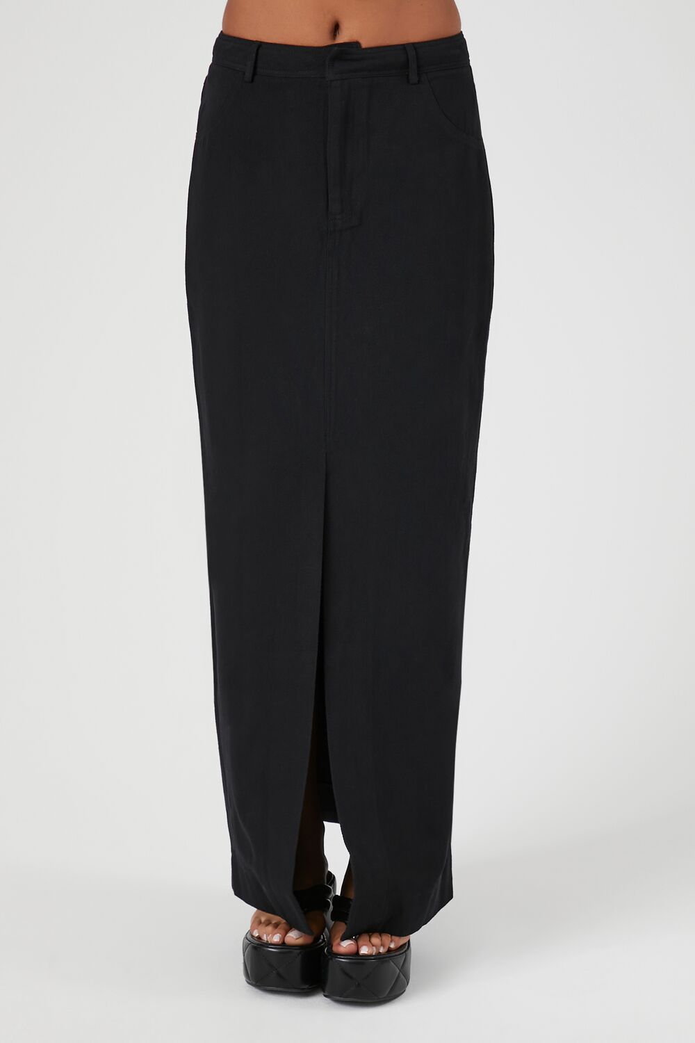 Twill Split-Hem Maxi Skirt | Forever 21 Women