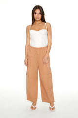 Twill Toggle Drawstring Cargo Pants | Forever 21 Women