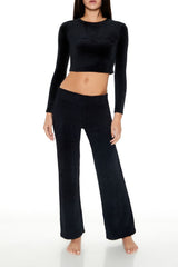 Fuzzy Knit Flare Pants | Forever 21 Women