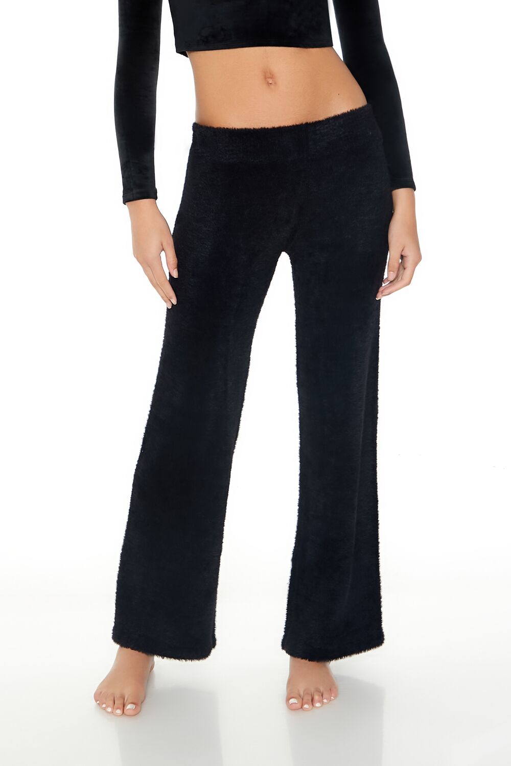 Fuzzy Knit Flare Pants | Forever 21 Women