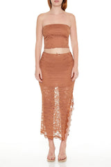 Lace Bow Column Maxi Skirt | Forever 21 Women