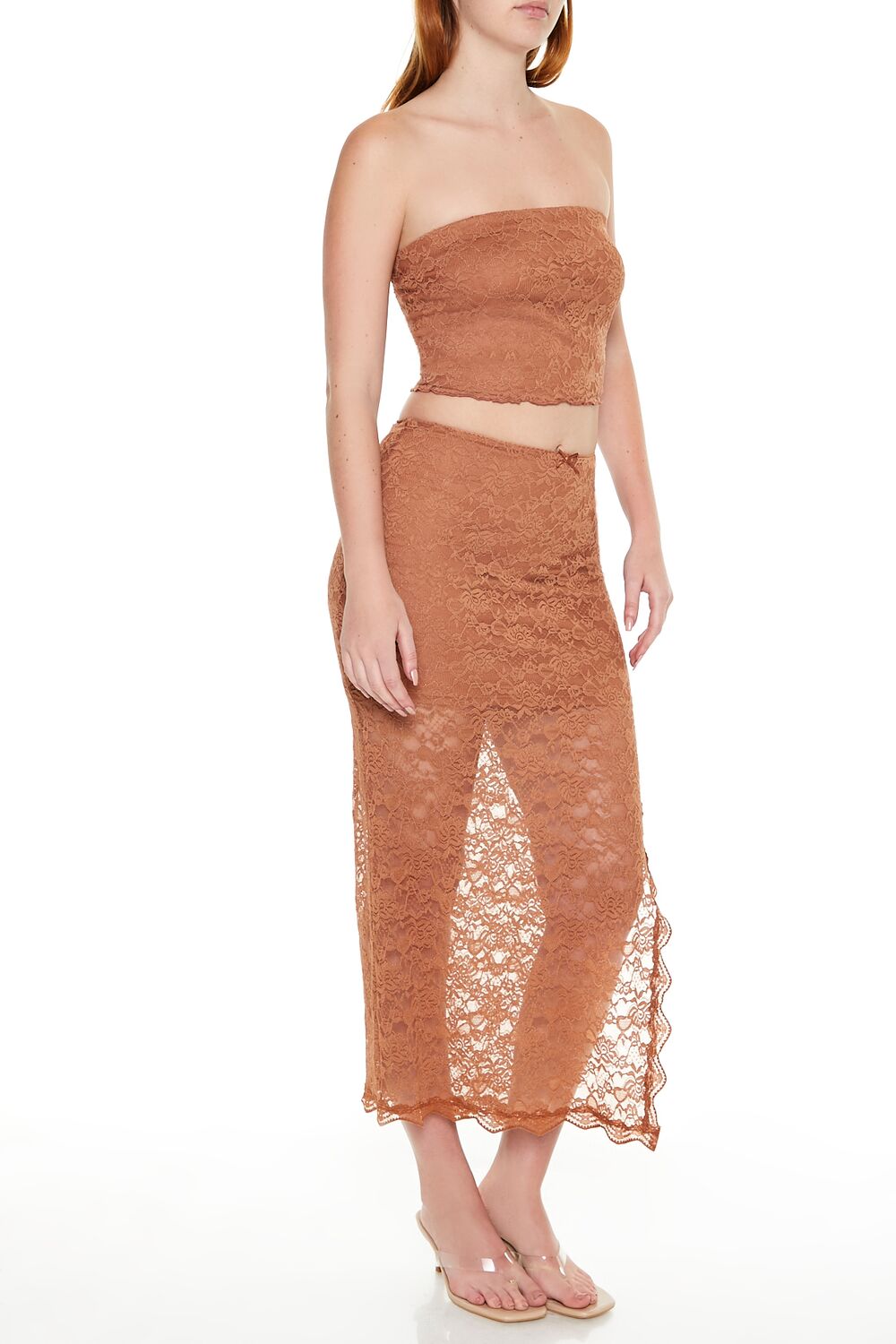 Lace Bow Column Maxi Skirt | Forever 21 Women