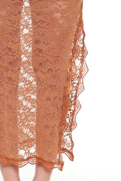 Lace Bow Column Maxi Skirt | Forever 21 Women