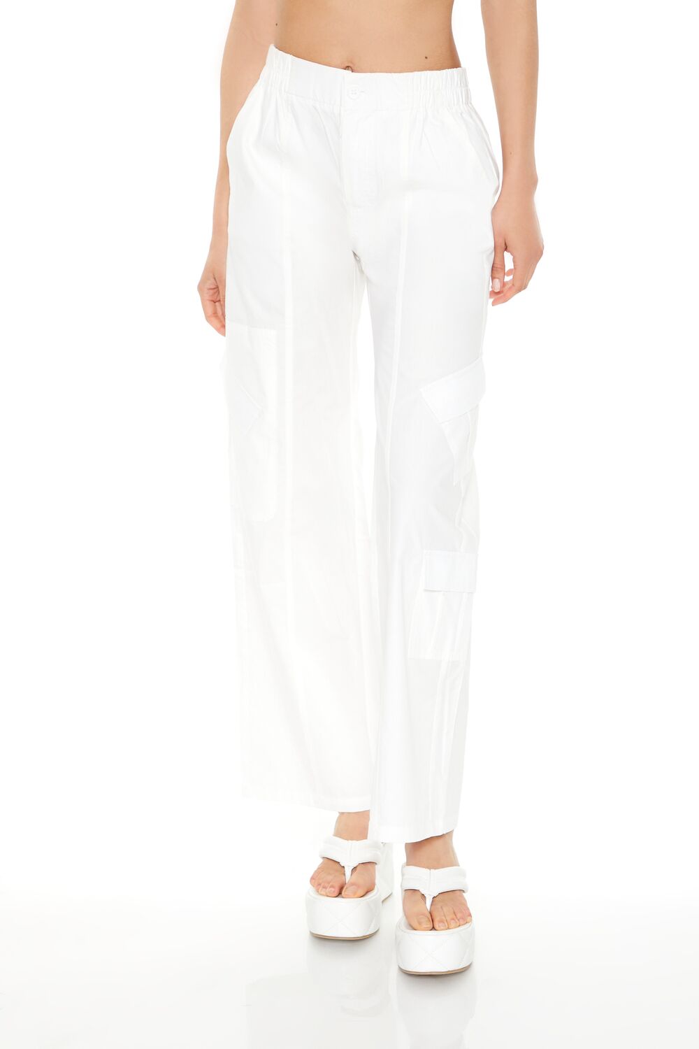 Mid-Rise Straight-Leg Cargo Pants | Forever 21 Women