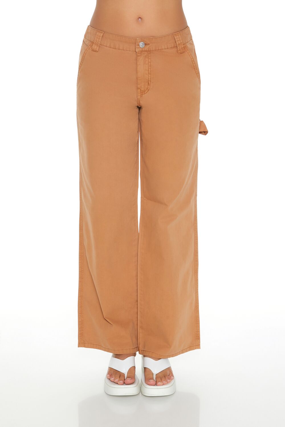 Poplin Utility Carpenter Pants | Forever 21 Women
