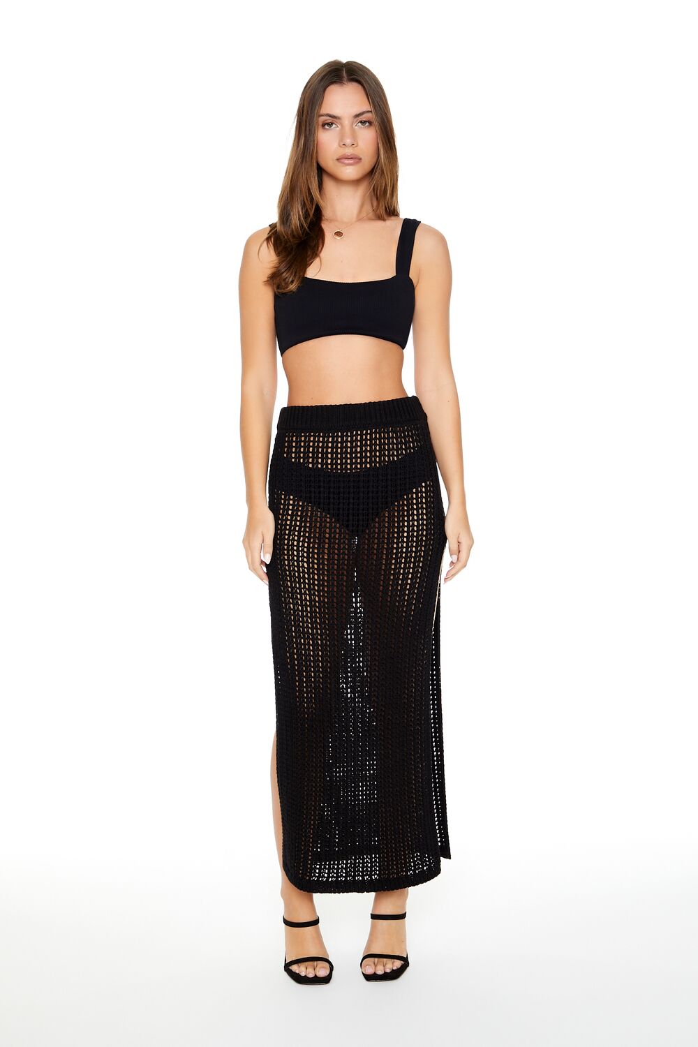 Sheer Crochet Maxi Skirt | Forever 21 Women