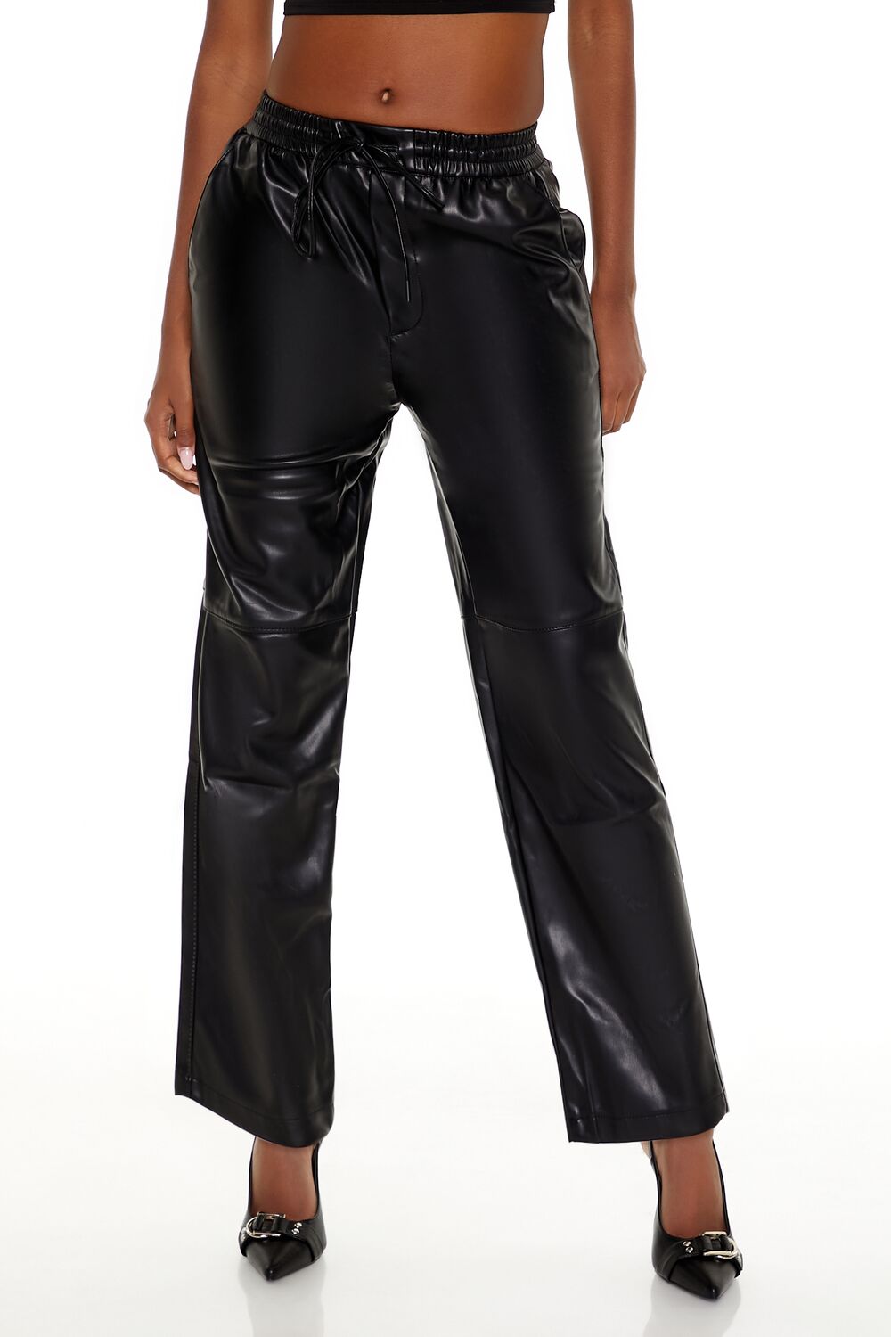 Faux Leather High-Rise Pants | Forever 21 Women