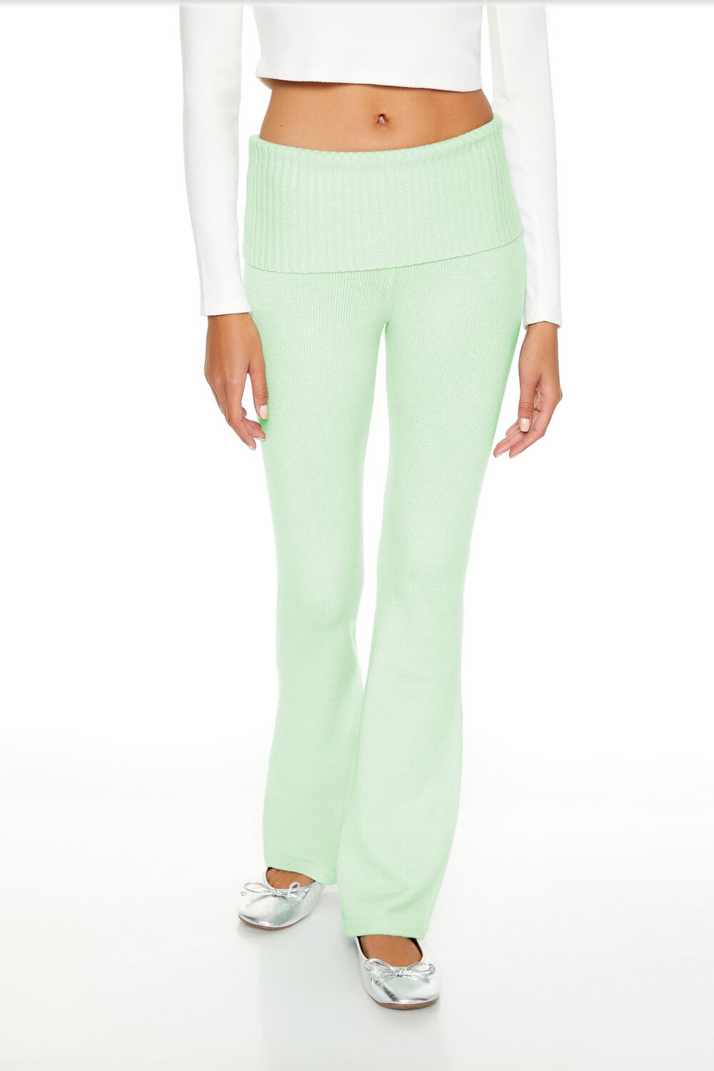 Sweater-Knit High-Rise Flare Pants | Forever 21 Women