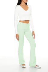 Sweater-Knit High-Rise Flare Pants | Forever 21 Women